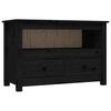 vidaXL Meuble TV Noir 79x35x52 cm Bois de pin massif
