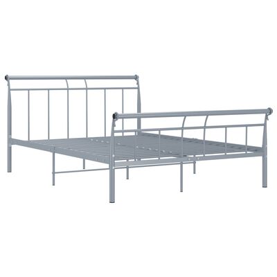 vidaXL Cadre de lit sans matelas gris métal 140x200 cm