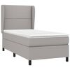 vidaXL Sommier &agrave; lattes de lit avec matelas Gris clair 90x200 cm Tissu