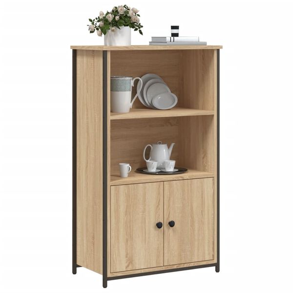 vidaXL Buffet haut ch&ecirc;ne sonoma 62x32x103,5 cm bois d'ing&eacute;nierie