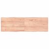 vidaXL Dessus de table bois massif trait&eacute; bordure assortie