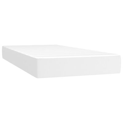 vidaXL Sommier à lattes de lit avec matelas et LED Blanc 100x200 cm