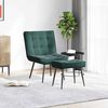 vidaXL Chaise de relaxation avec tabouret Vert fonc&eacute; Velours