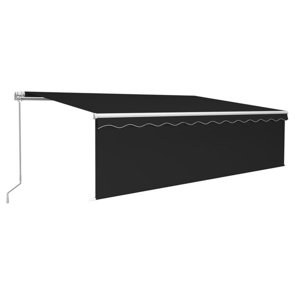 vidaXL Auvent r&eacute;tractable manuel avec store 5x3 m Anthracite