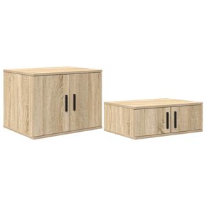 vidaXL Armoire de rangement 2 pc Ch&ecirc;ne Sonoma 127 x 41 x 40 cm