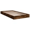 vidaXL Cadre de lit sans matelas ch&ecirc;ne fum&eacute; 90x190cm bois d'ing&eacute;nierie