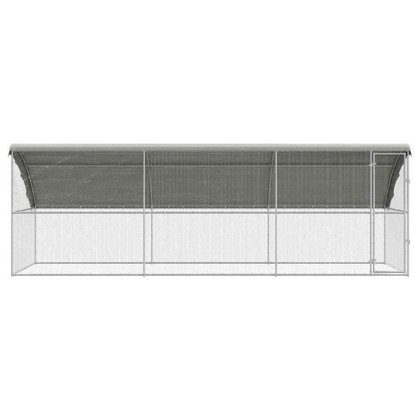 vidaXL Cage &agrave; poules 3 pcs Argent&eacute; 600 x 200 x 198,5 cm