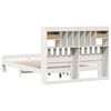 vidaXL Lit biblioth&egrave;que sans matelas blanc 140x200 cm bois pin massif