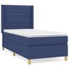 vidaXL Sommier &agrave; lattes de lit avec matelas Bleu 80x200 cm Tissu