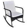 vidaXL Chaise &agrave; bascule d'ext&eacute;rieur Noir R&eacute;sine tress&eacute;e