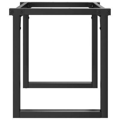 vidaXL Pieds de table basse cadre en O 70x30x43 cm fonte
