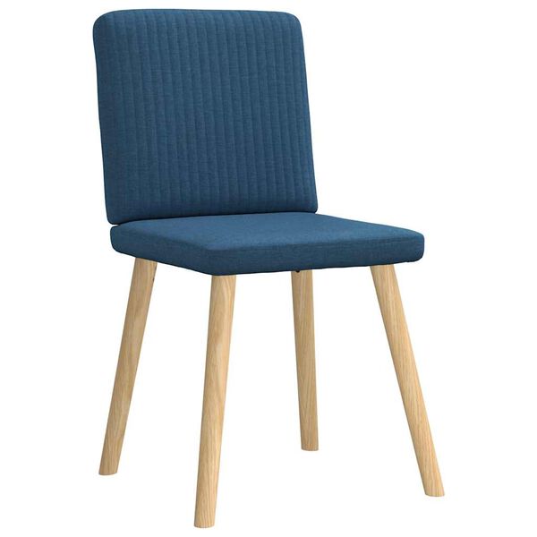 vidaXL Chaises &agrave; manger lot de 6 bleu tissu