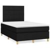 vidaXL Sommier &agrave; lattes de lit avec matelas Noir 120x200 cm Tissu