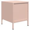 vidaXL Tables de chevet 2 pcs rose 35x39x43,5 cm acier