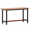 vidaXL &Eacute;tabli 150x55x81,5 cm bois massif de h&ecirc;tre et m&eacute;tal