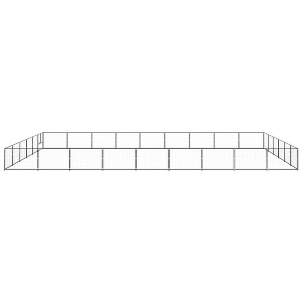 vidaXL Chenil Noir 54 m&sup2; Acier