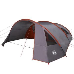 vidaXL Tente Tunnel 6-Persoons 6 personne Gris et orange