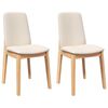 vidaXL Chaises &agrave; manger coussins 2 pcs bois massif caoutchouc