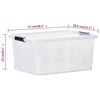 vidaXL Bo&icirc;tes de rangement avec couvercles 2 pcs Transparent 32 L