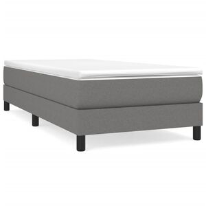 vidaXL Cadre de lit &agrave; lattes gris fonc&eacute; 90x200 cm tissu