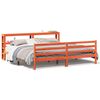 vidaXL Cadre de lit sans matelas cire marron 200x200cm bois pin massif