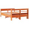 vidaXL Cadre de lit sans matelas cire marron 120x200cm bois pin massif