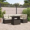 vidaXL Ensemble de canap&eacute; de jardin 6 pcs Marron Poly rotin