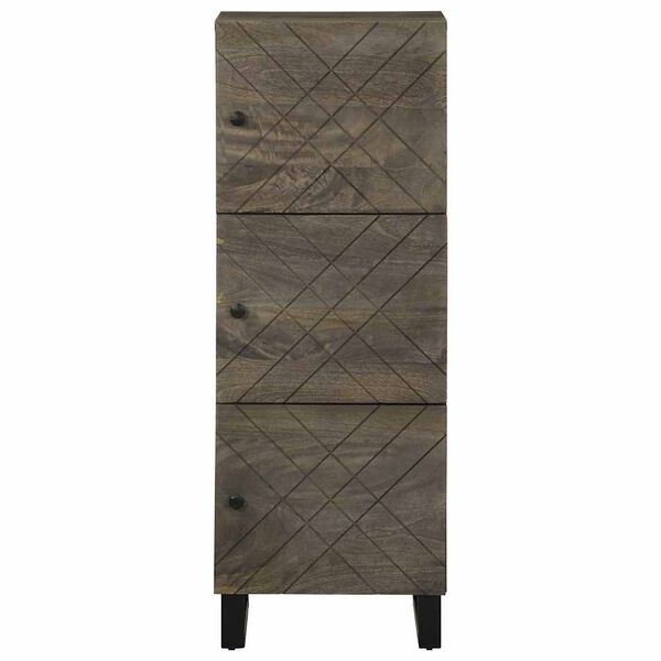 vidaXL Buffet noir 40x33x110 cm bois de manguier massif