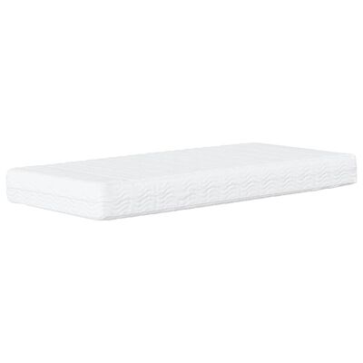 vidaXL Lit avec matelas blanc et noir 90x190 cm similicuir