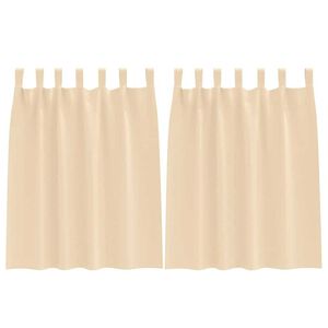 vidaXL Rideaux occultants avec anneaux 2 pcs Cr&egrave;me 140 x 140 cm