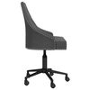 vidaXL Chaise pivotante de bureau Gris fonc&eacute; Velours
