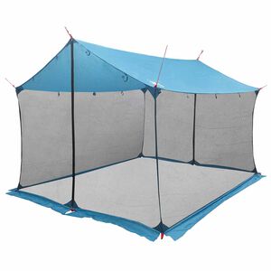 vidaXL Tarp de camping avec murs en maille 340 x 260 x 220 cm Bleu