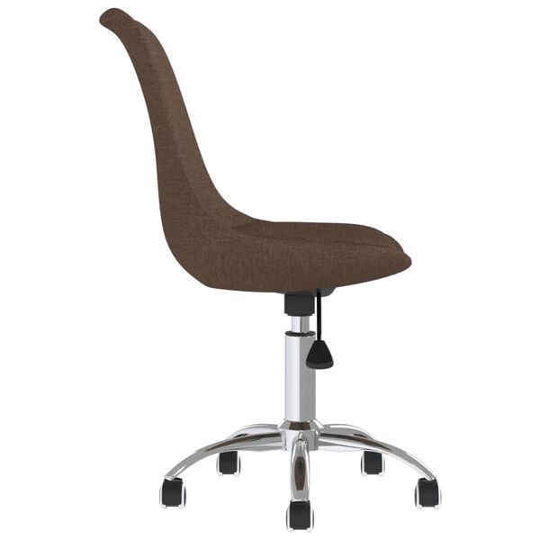 vidaXL Chaise pivotante de bureau Marron Tissu