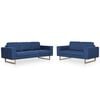 vidaXL Ensemble de canap&eacute; 2 pcs Tissu Bleu