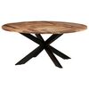 vidaXL Table de salle &agrave; manger Ronde 175x75 cm Bois d'acacia