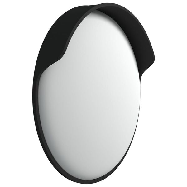vidaXL Miroir de circulation convexe ext&eacute;rieur noir &Oslash; 60 cm Polycarbonate