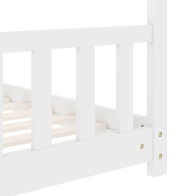 vidaXL Cadre de lit d'enfant Blanc Bois de pin massif 80x160 cm