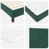 vidaXL Lit &agrave; ressorts avec matelas Vert fonc&eacute; 200 x 180 cm Polyester