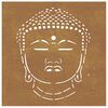 vidaXL D&eacute;coration murale jardin 55x55 cm motif de t&ecirc;te de bouddha