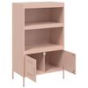 vidaXL Buffet haut rose 68x39x113 cm acier