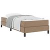 vidaXL Cadre de lit avec matelas Cappuccino 80 x 200 cm tissu