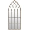 vidaXL Miroir de jardin Sable 100x45cm Fer pour utilisation extérieure