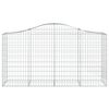 vidaXL Paniers &agrave; gabions arqu&eacute;s 20 pcs 200x50x100/120 cm fer galvanis&eacute;