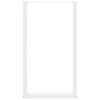 vidaXL Pieds de table de bar en U, 2 pi&egrave;ces, blanc, 60 x (100-101) cm, acier