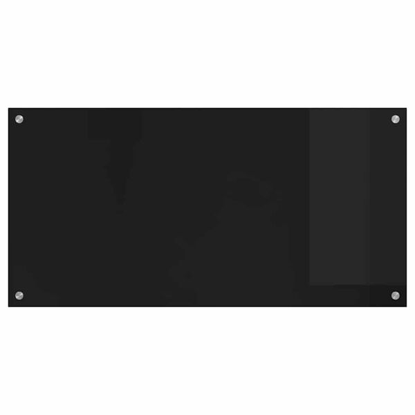 vidaXL Protection de cuisine Noir 100 x 50 cm verre trempé