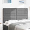 vidaXL T&ecirc;te de lit LED avec t&ecirc;te de lit Gris clair 144 cm Polyester