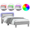vidaXL Cadre de lit sans matelas avec lumi&egrave;res LED 100x200 cm