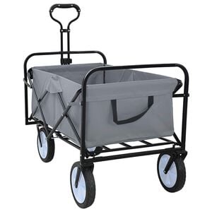 vidaXL Chariot de shopping pliant avec freins Gris 94 x 53 x 99 cm