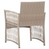 vidaXL Fauteuils de jardin avec coussins 2 pcs Beige R&eacute;sine tress&eacute;e