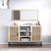 vidaXL Buffet blanc 105x30x65 cm bois d'ing&eacute;nierie